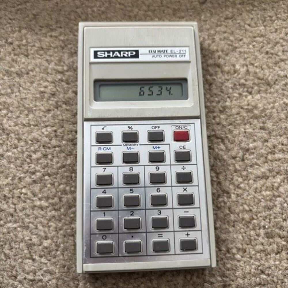 Vintage Sharp ELSI MATE EL-211 Calculator *Works*